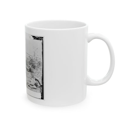 Antietam, Maryland. Confederate Soldiers As They Fell Inside The Fence On The Hagerstown Road (U.S. Civil War) White Coffee Mug
