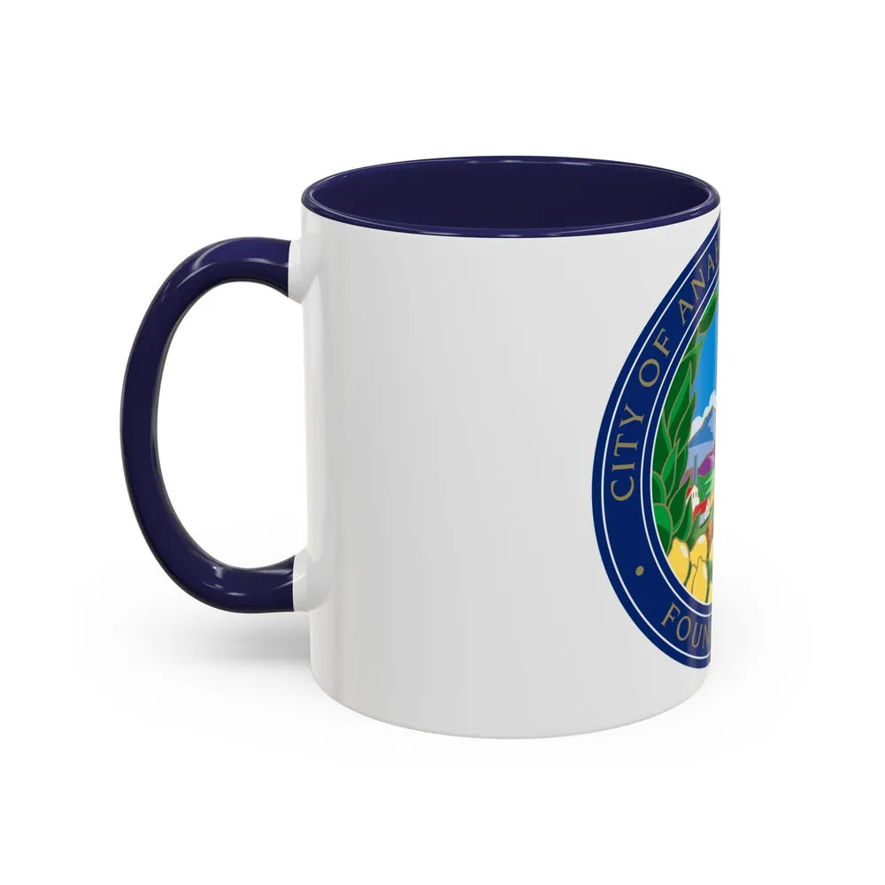 Seal of Anaheim California - Accent Coffee Mug-Go Mug Yourself