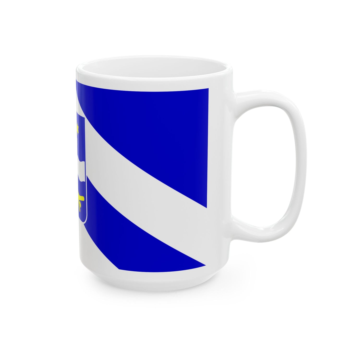 Flag of Brod Posavina County Croatia - White Coffee Mug-Go Mug Yourself