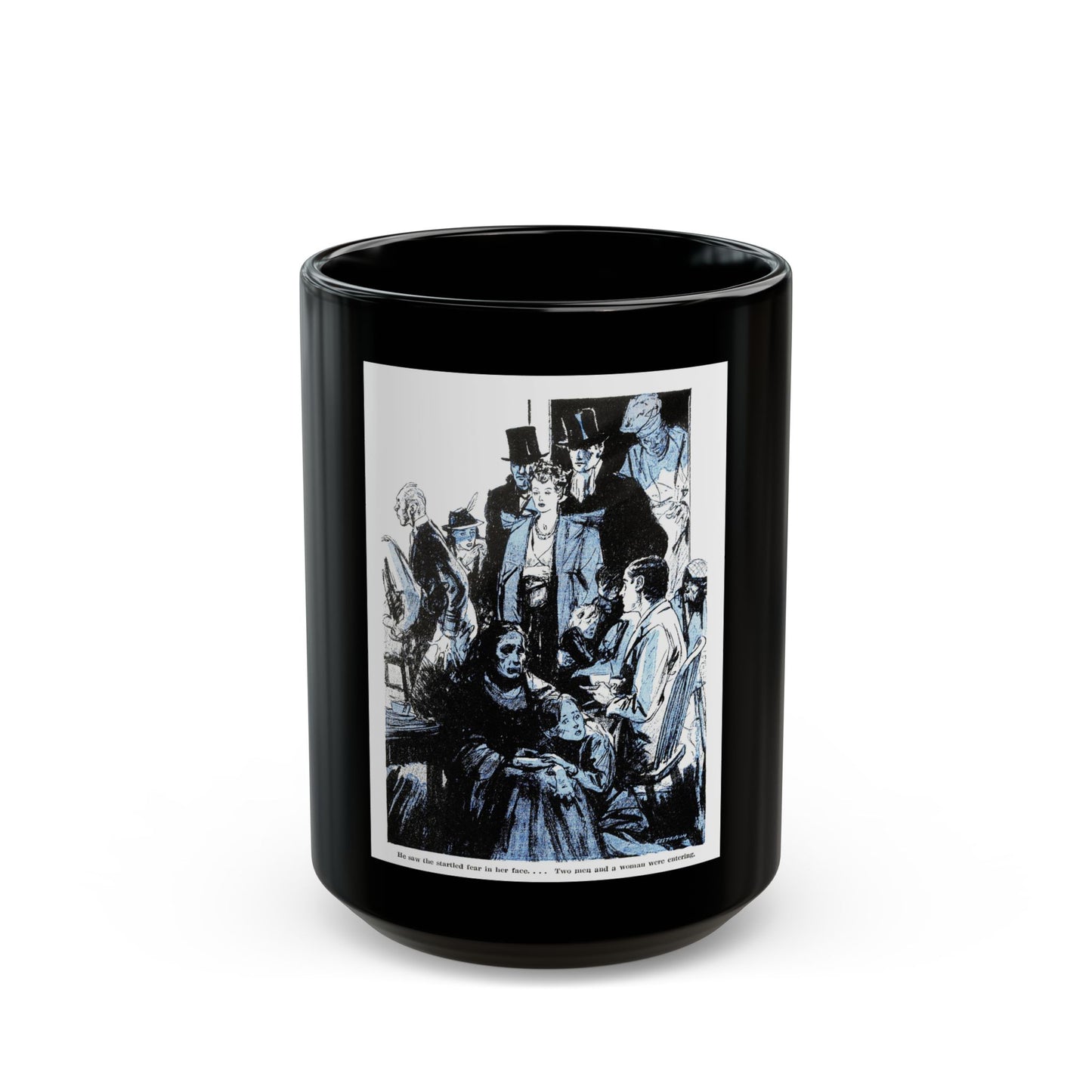 Breakfast At The Savoy, Blue Book Magazine, June 1941 - Black Coffee Mug-15oz-Go Mug Yourself