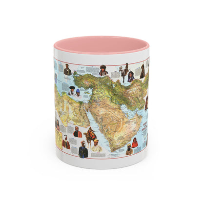 Middle East - The Peoples 1 (1972) (Map) Accent Coffee Mug