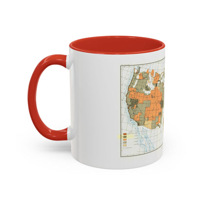 USA - The United States (1892) (Map) Accent Coffee Mug