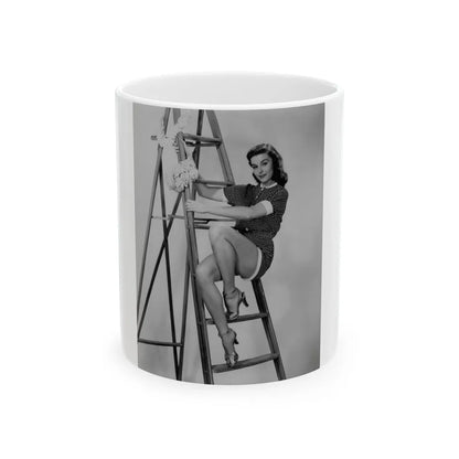 Elaine Stewart #31 (Vintage Female Icon) White Coffee Mug-11oz-Go Mug Yourself