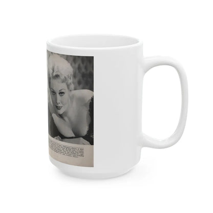 Kim Novak #169 - Scanned Mag. 66 Photos (Vintage Female Icon) White Coffee Mug-Go Mug Yourself