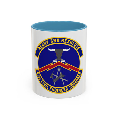 673d Civil Engineer Squadron (U.S. Air Force) Accent Coffee Mug