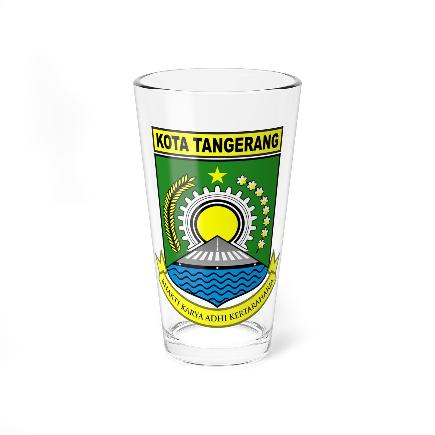 Seal of the City of Tangerang (Indonesia) (Coat of Arms) Pint Glass 16oz