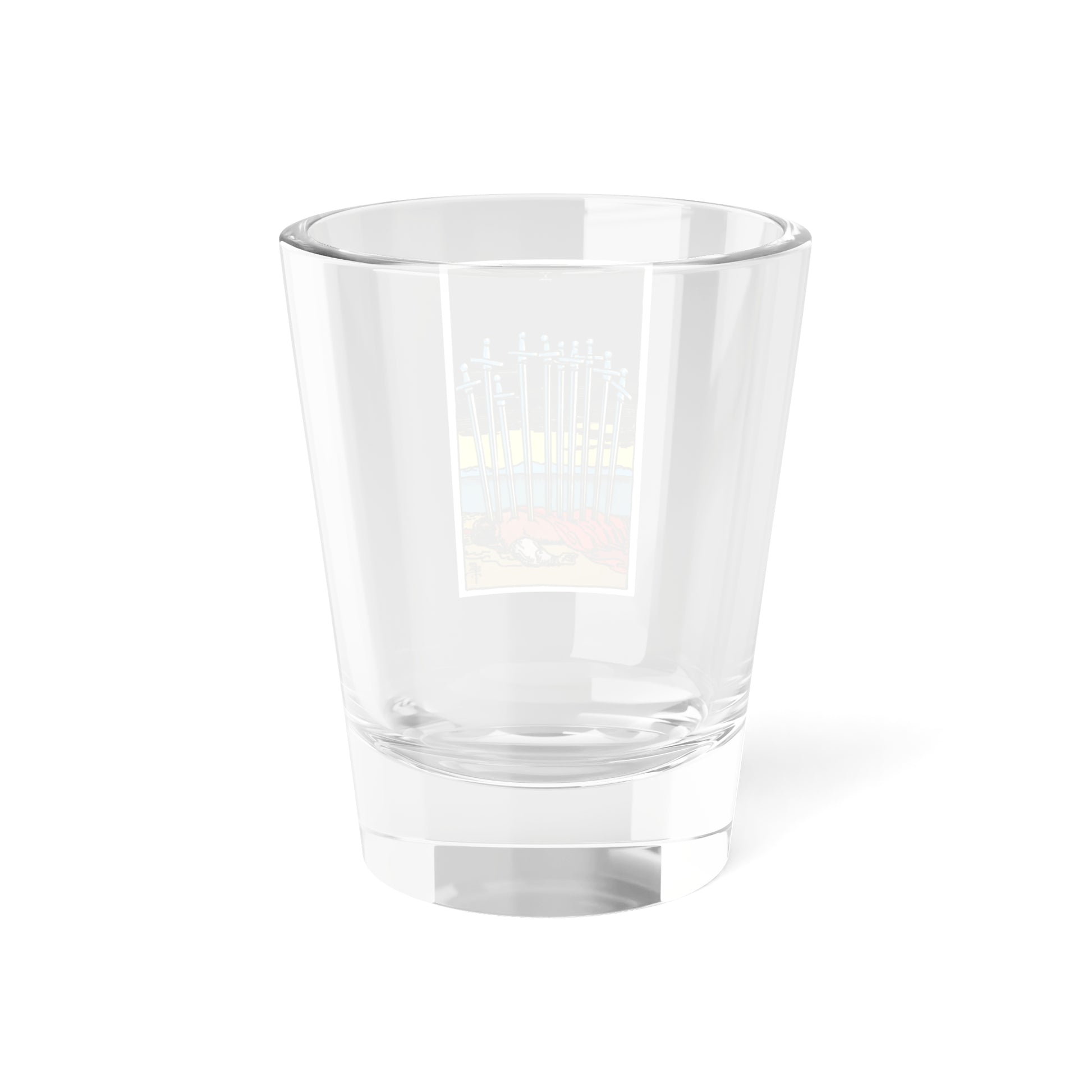 The 10 of Swords (Tarot Card) Shot Glass 1.5oz-Go Mug Yourself