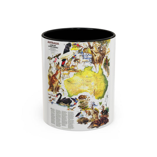 Australia- Land of Living Fossils (1979) (Map) Accent Coffee Mug