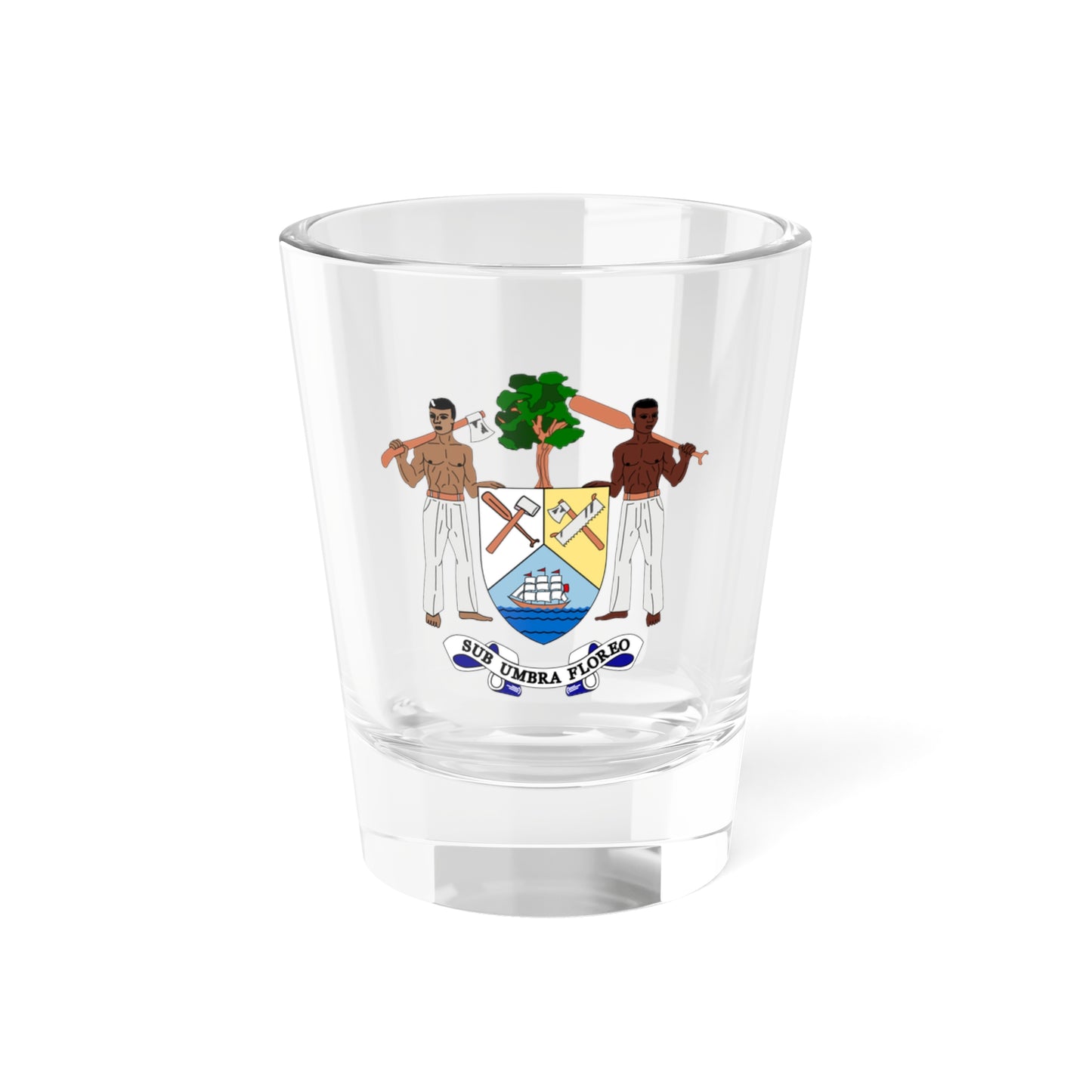 Coat of arms of British Honduras-Belize (1967-1981) - Shot Glass 1.5oz