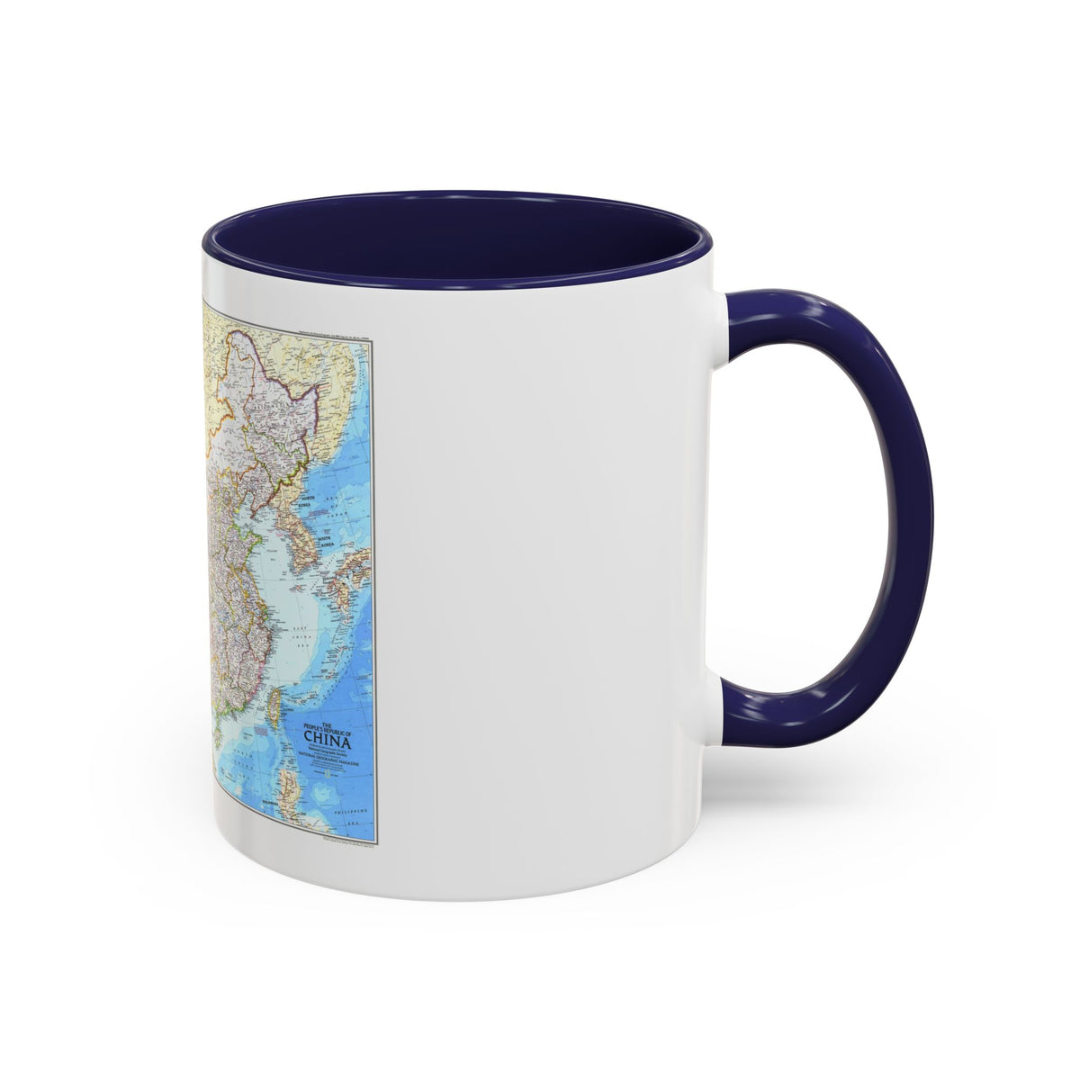 China - The People's Republic (1980) (Map) Accent Coffee Mug