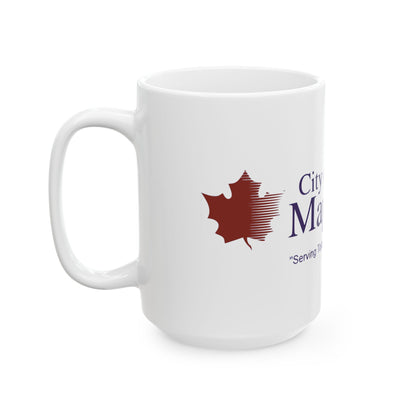 Flag of Maple Grove Minnesota (United States) White Coffee Mug