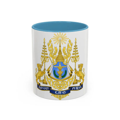 Royal arms of Cambodia - Accent Coffee Mug-11oz-Light Blue-Go Mug Yourself