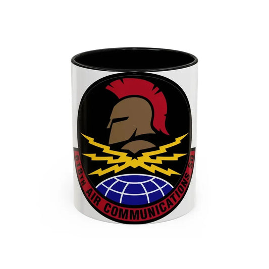 618 Air Communications Squadron AMC (U.S. Air Force) Accent Coffee Mug 11oz Black - Go Mug Yourself