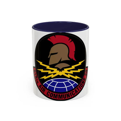 618 Air Communications Squadron AMC (U.S. Air Force) Accent Coffee Mug 11oz Navy - Go Mug Yourself