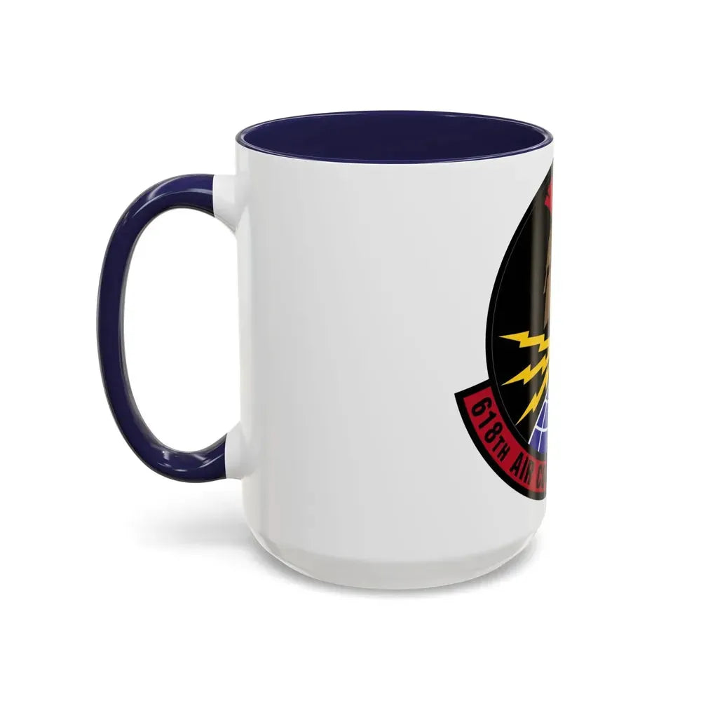 618 Air Communications Squadron AMC (U.S. Air Force) Accent Coffee Mug - Go Mug Yourself