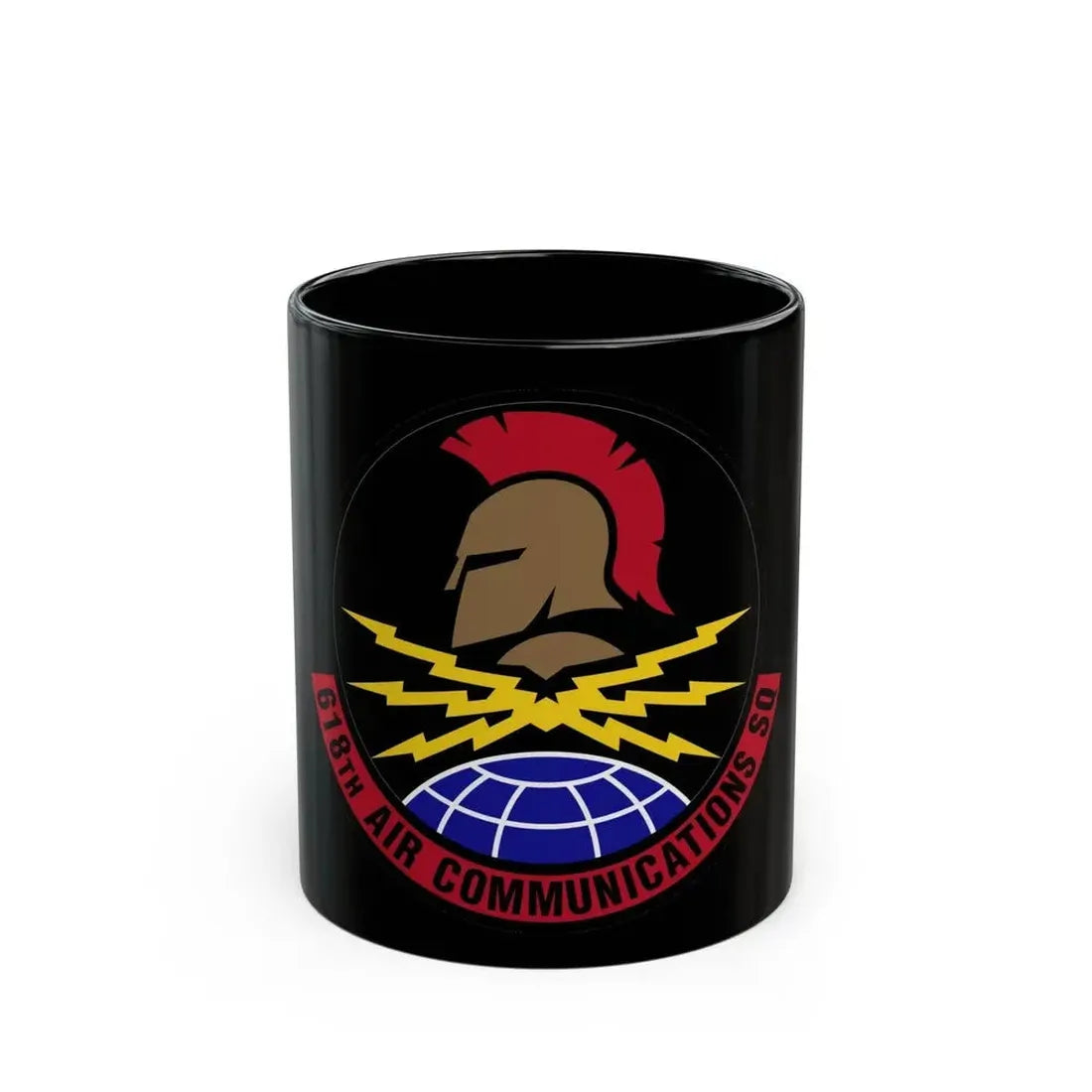 618 Air Communications Squadron AMC (U.S. Air Force) Black Coffee Mug 11oz - Go Mug Yourself