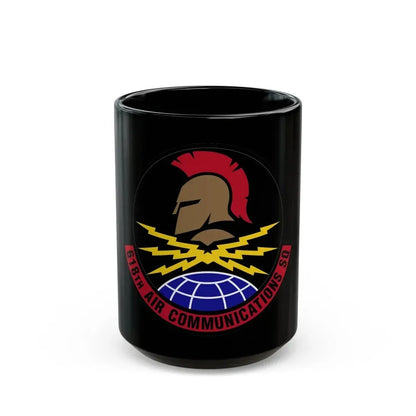 618 Air Communications Squadron AMC (U.S. Air Force) Black Coffee Mug 15oz - Go Mug Yourself