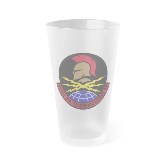 618 Air Communications Squadron AMC (U.S. Air Force) Frosted Pint Glass 16oz Default Title - Go Mug Yourself
