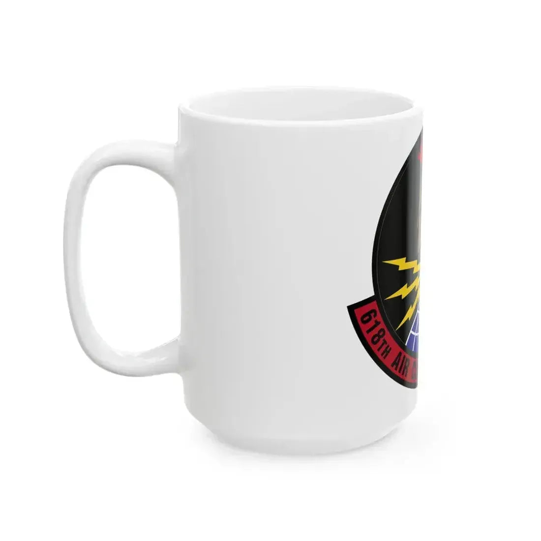 618 Air Communications Squadron AMC (U.S. Air Force) White Coffee Mug - Go Mug Yourself