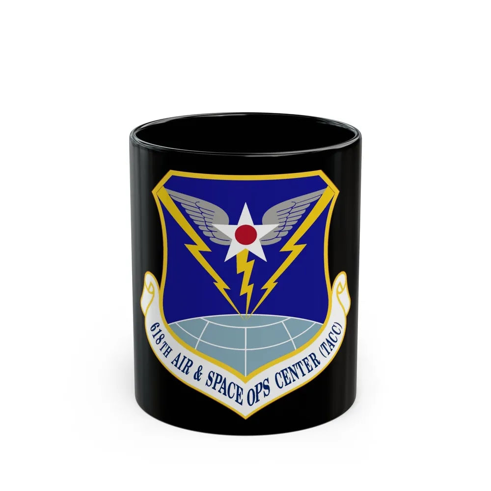 618 Air Operations Center AMC (U.S. Air Force) Black Coffee Mug-11oz-Go Mug Yourself