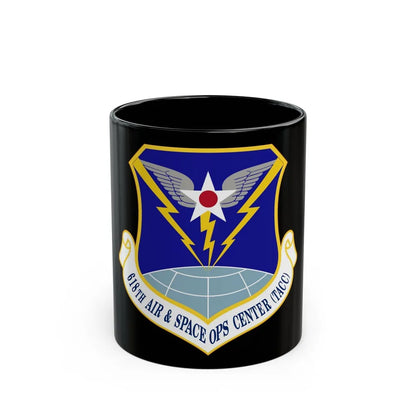 618 Air Operations Center AMC (U.S. Air Force) Black Coffee Mug-11oz-Go Mug Yourself