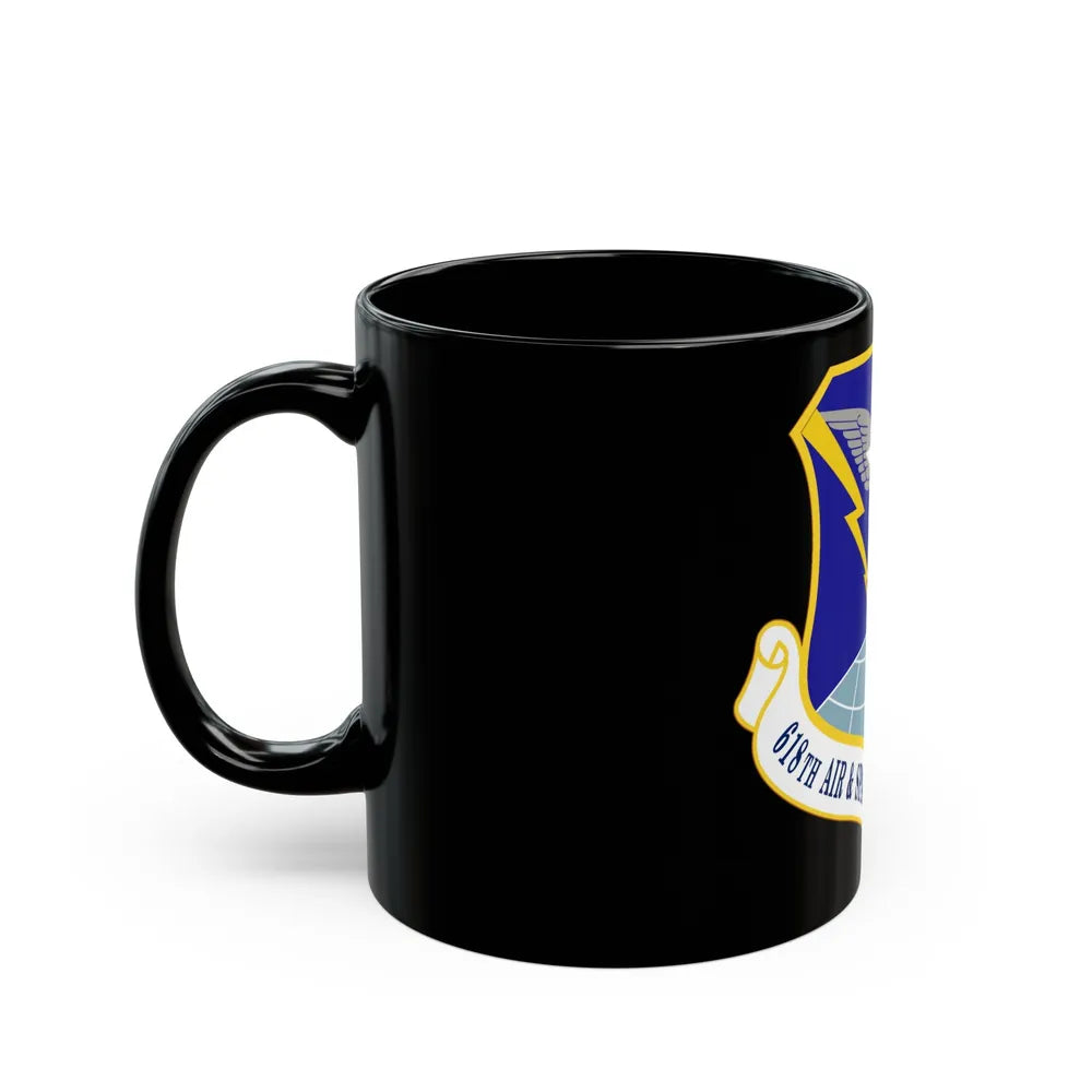 618 Air Operations Center AMC (U.S. Air Force) Black Coffee Mug-Go Mug Yourself