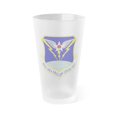 618 Air Operations Center AMC (U.S. Air Force) Frosted Pint Glass 16oz-Go Mug Yourself