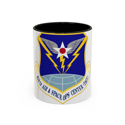 618 Air Operations Center AMC (U.S. Air Force) Accent Coffee Mug 11oz Black - Go Mug Yourself