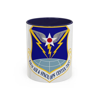 618 Air Operations Center AMC (U.S. Air Force) Accent Coffee Mug 11oz Navy - Go Mug Yourself