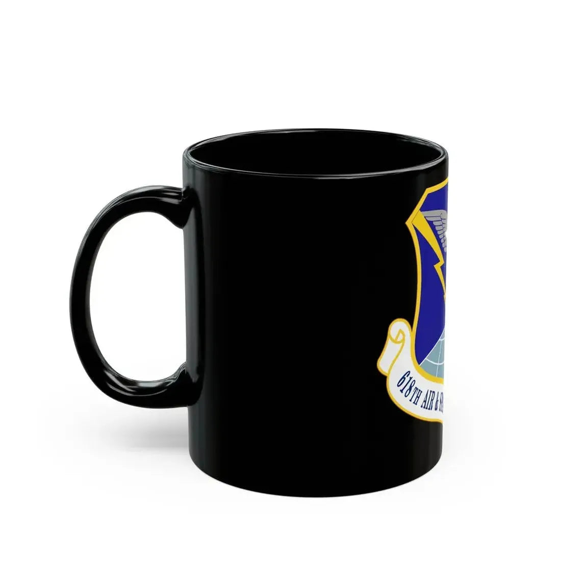 618 Air Operations Center AMC (U.S. Air Force) Black Coffee Mug - Go Mug Yourself