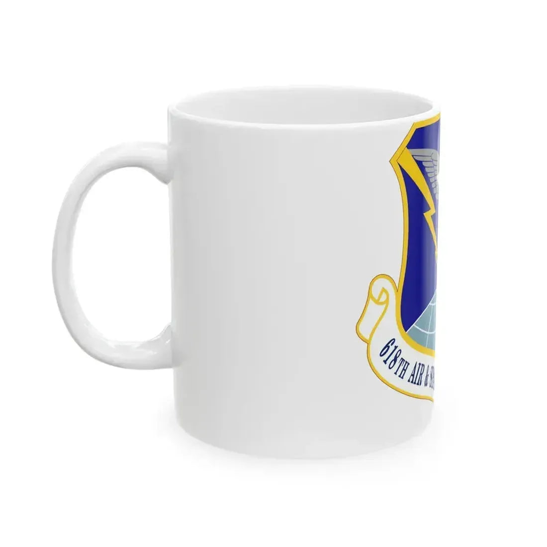 618 Air Operations Center AMC (U.S. Air Force) White Coffee Mug - Go Mug Yourself