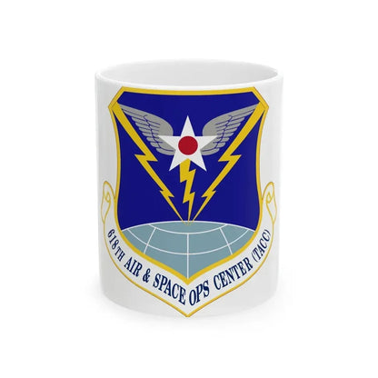618 Air Operations Center AMC (U.S. Air Force) White Coffee Mug - Go Mug Yourself