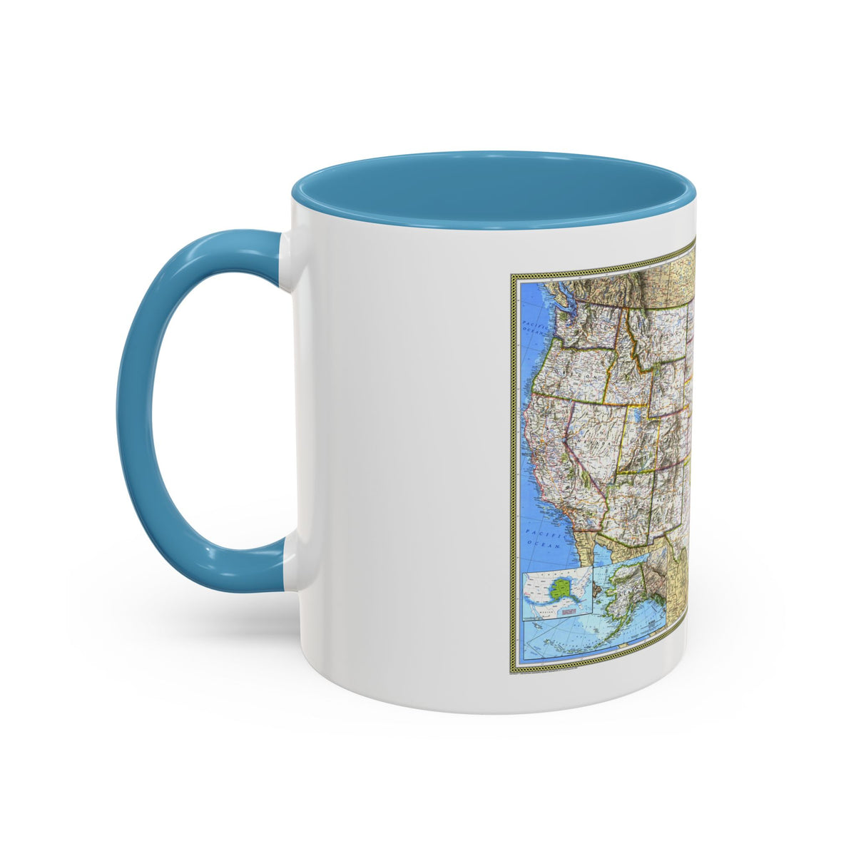USA - The United States (1993) (Map) Accent Coffee Mug