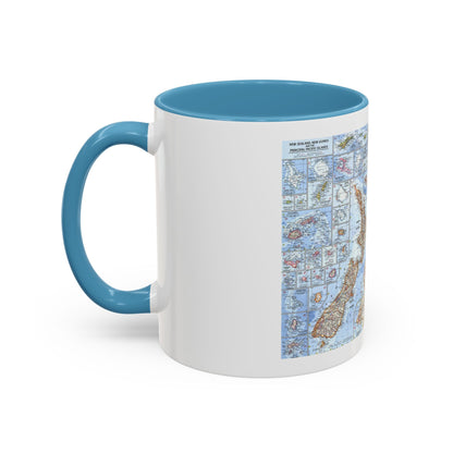 New Zealand, New Guinea (1962) (Map) Accent Coffee Mug