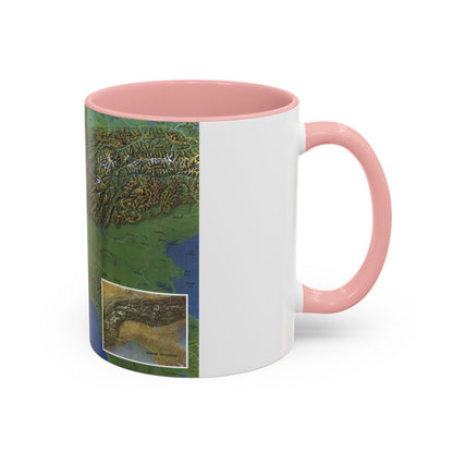 Alps, The - Europe's Backbone (1965) (Map) Accent Coffee Mug