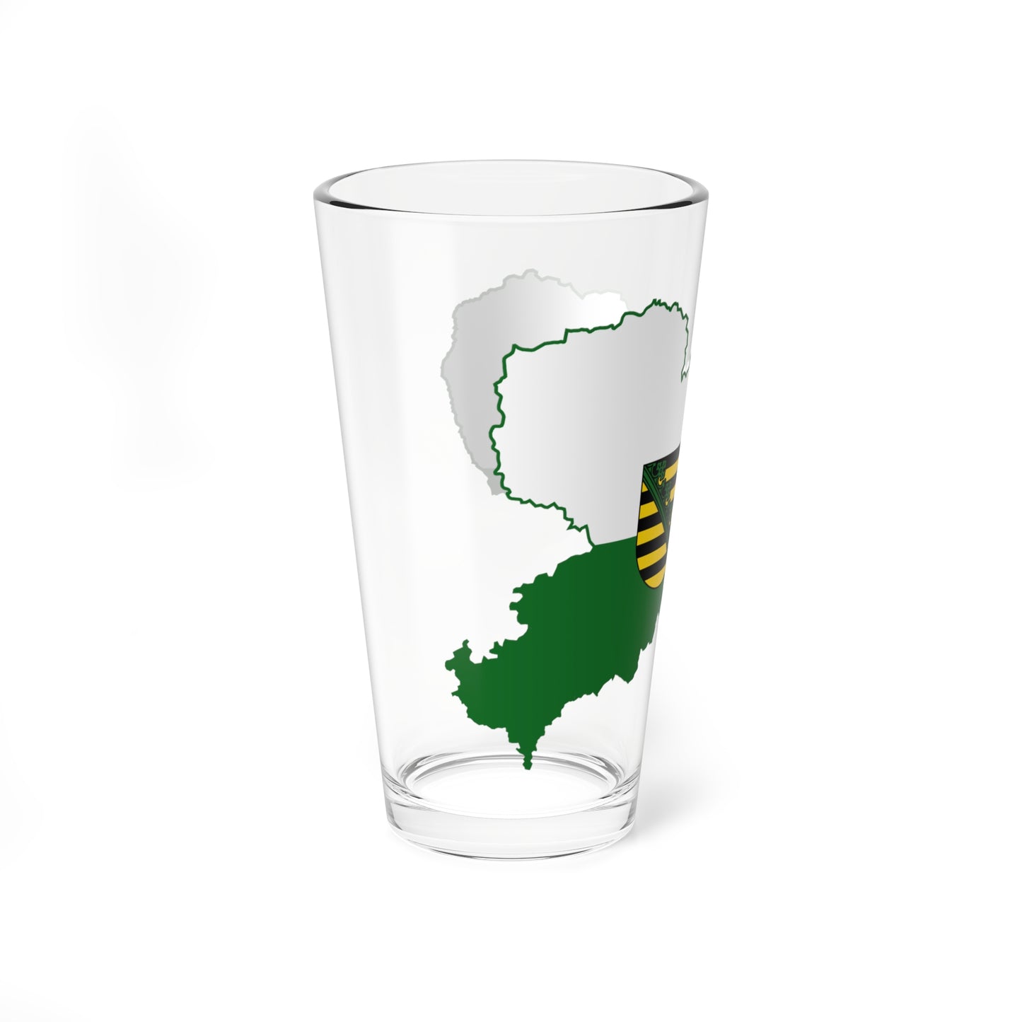 Flag map of Saxony (Germany) Pint Glass 16oz