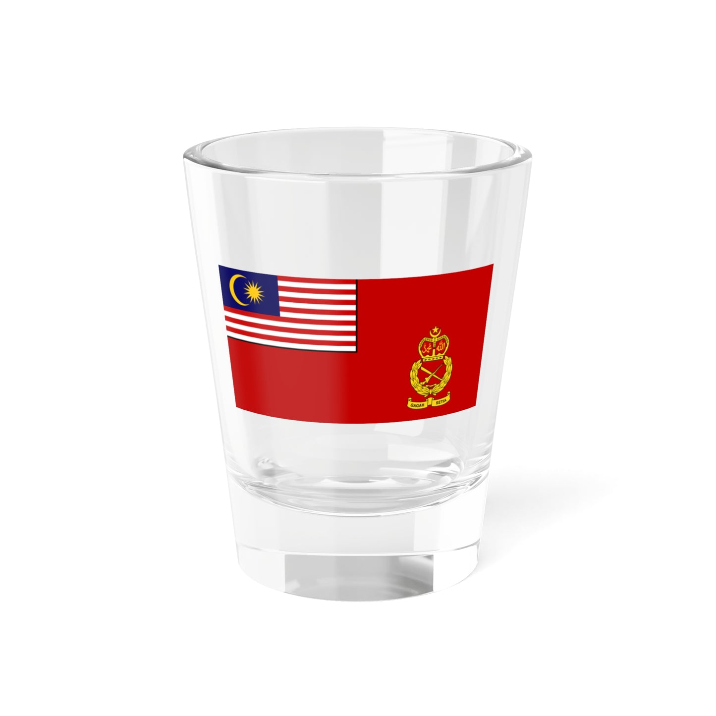 Flag of the Malaysian Army (Malaysia) Shot Glass 1.5oz