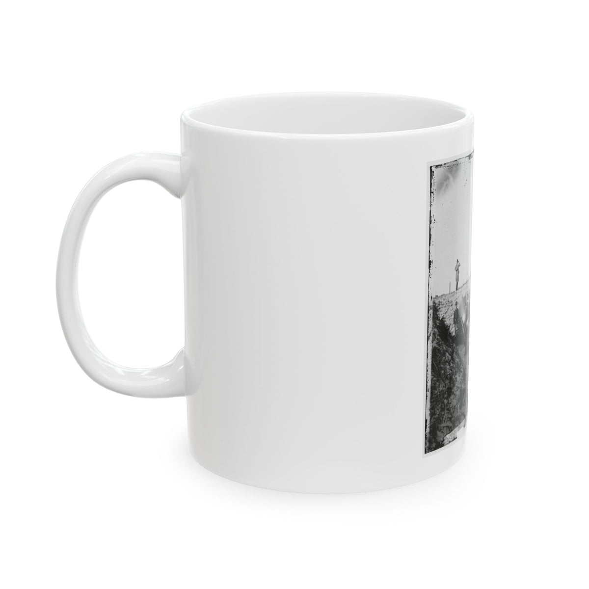 Morris Island, S.C. Federal Mortars Aimed At Fort Sumter, With Crews (U.S. Civil War) White Coffee Mug