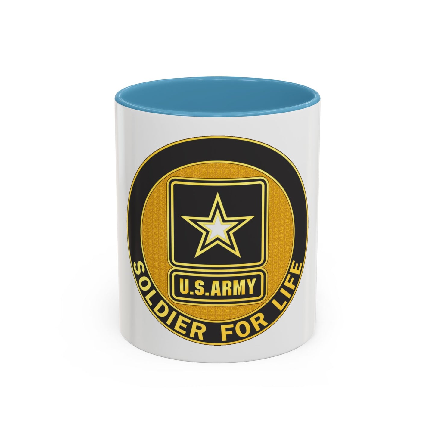 Soldier for Life Lapel Button (U.S. Army) Accent Coffee Mug