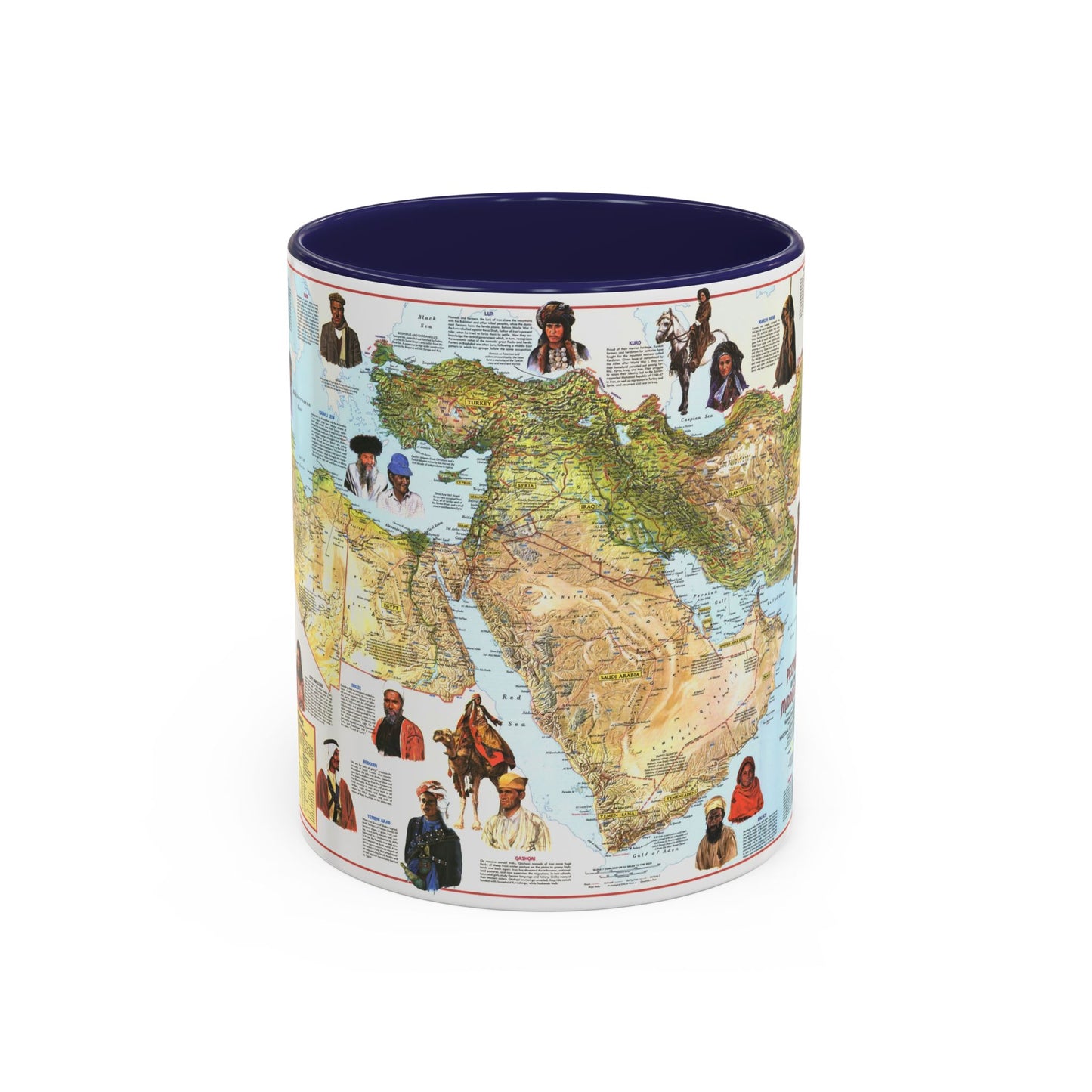 Tasse à café décorative Moyen-Orient - Les peuples 1 (1972) (carte)