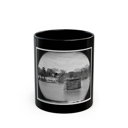 Richmond, Va. Ruins Of Richmond & Danville Railroad Bridge; The City Beyond (U.S. Civil War) Black Coffee Mug