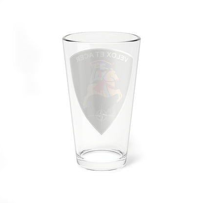 Emblem for the Multinational Division North (Denmark) (Coat of Arms) Pint Glass 16oz