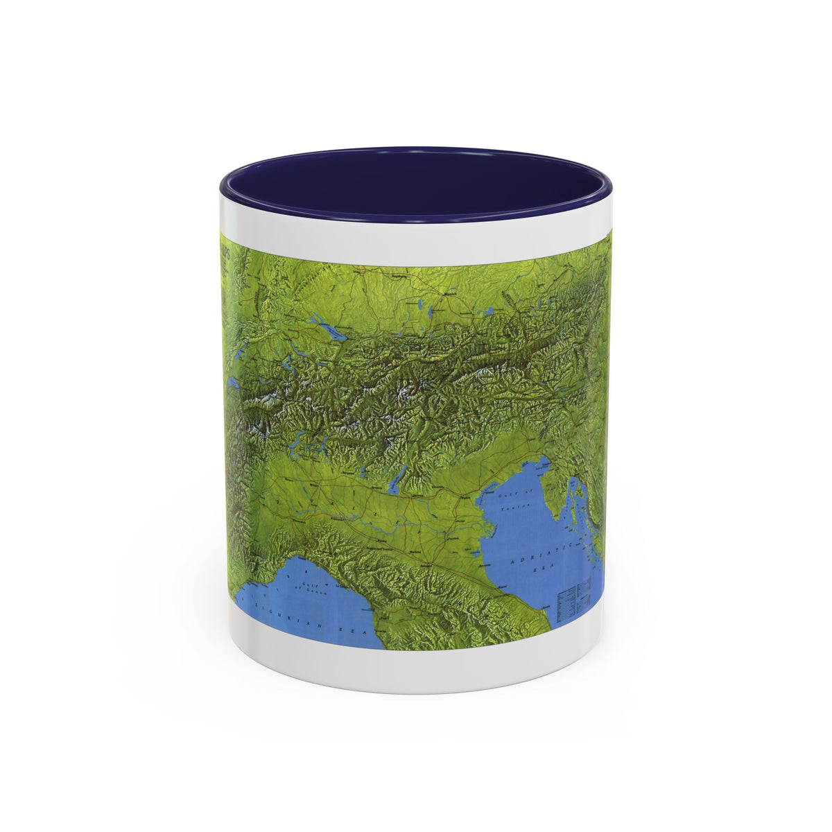Alps, The (1985) (Map) Accent Coffee Mug