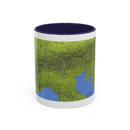 Alps, The (1985) (Map) Accent Coffee Mug