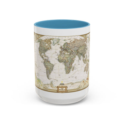 World Map - Political Antique (2007) (Map) Accent Coffee Mug