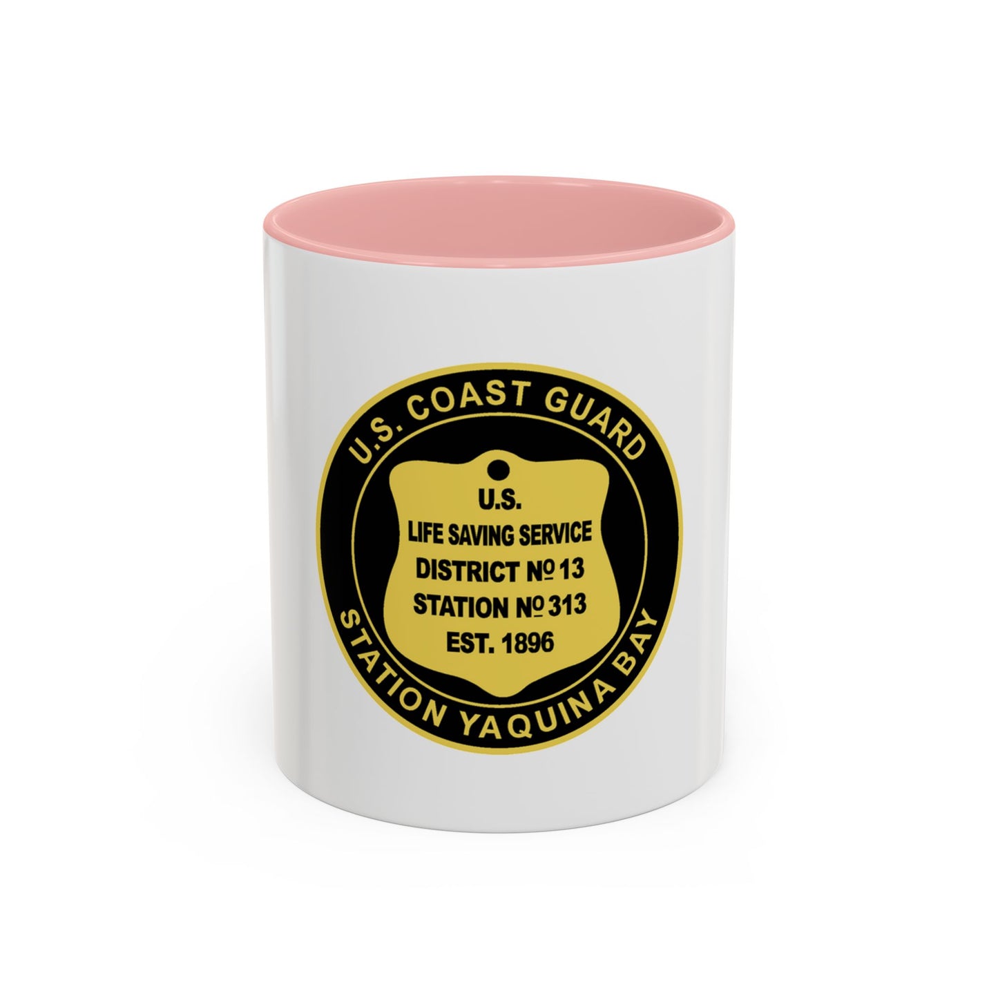 USCG Station Yaquina Bay (U.S. Coast Guard) Accent Coffee Mug