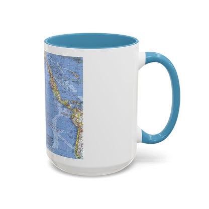 Pacific Ocean (1962) (Map) Accent Coffee Mug