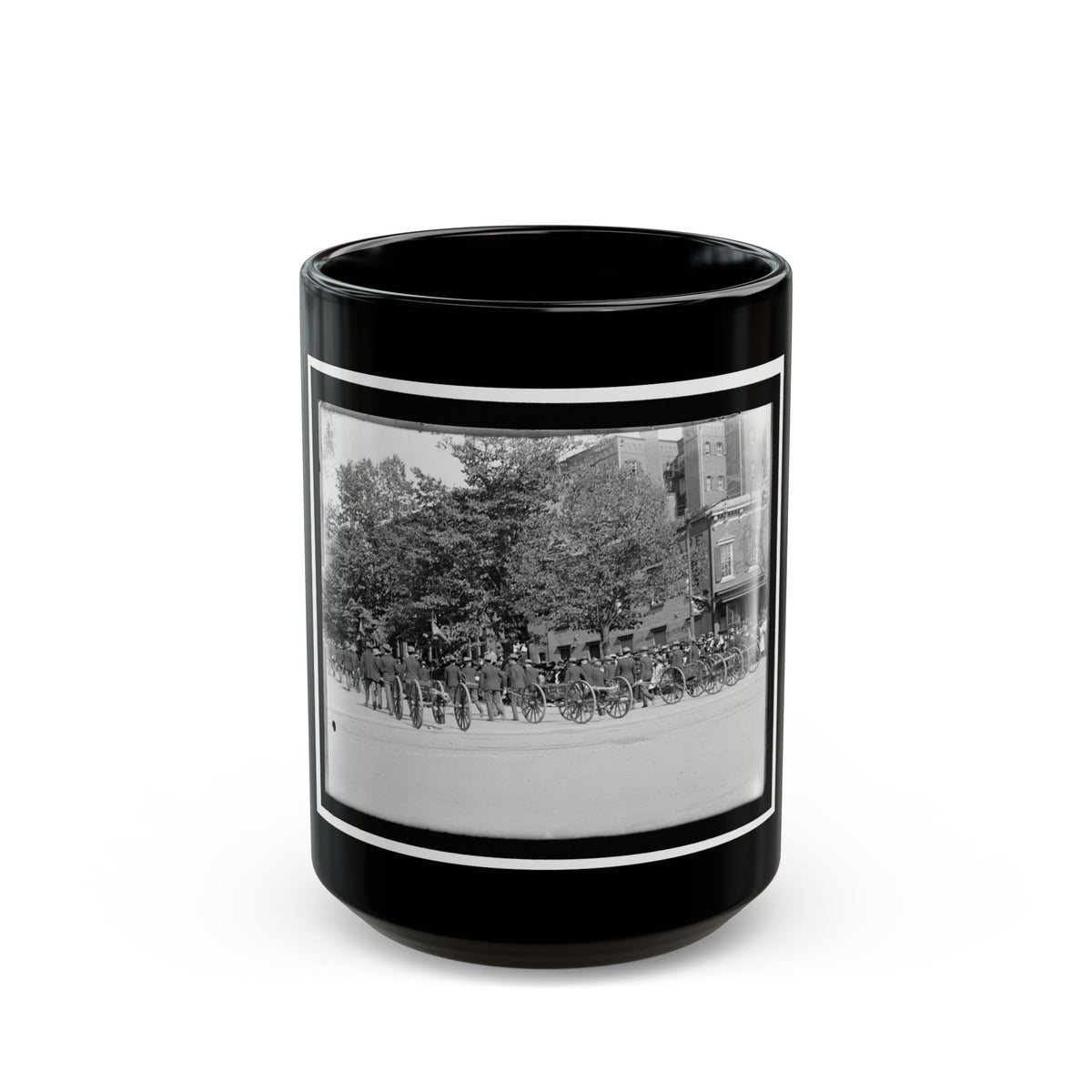 A Post Of Mountain Howitzers That Saw War Service (U.S. Civil War) Black Coffee Mug