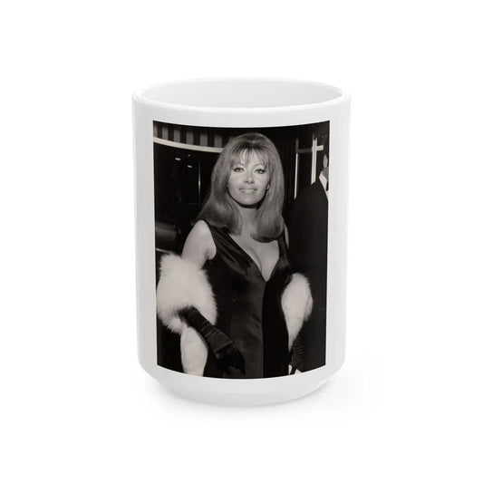 Ingrid Pitt #125 (Vintage Female Icon) White Coffee Mug-15oz-Go Mug Yourself