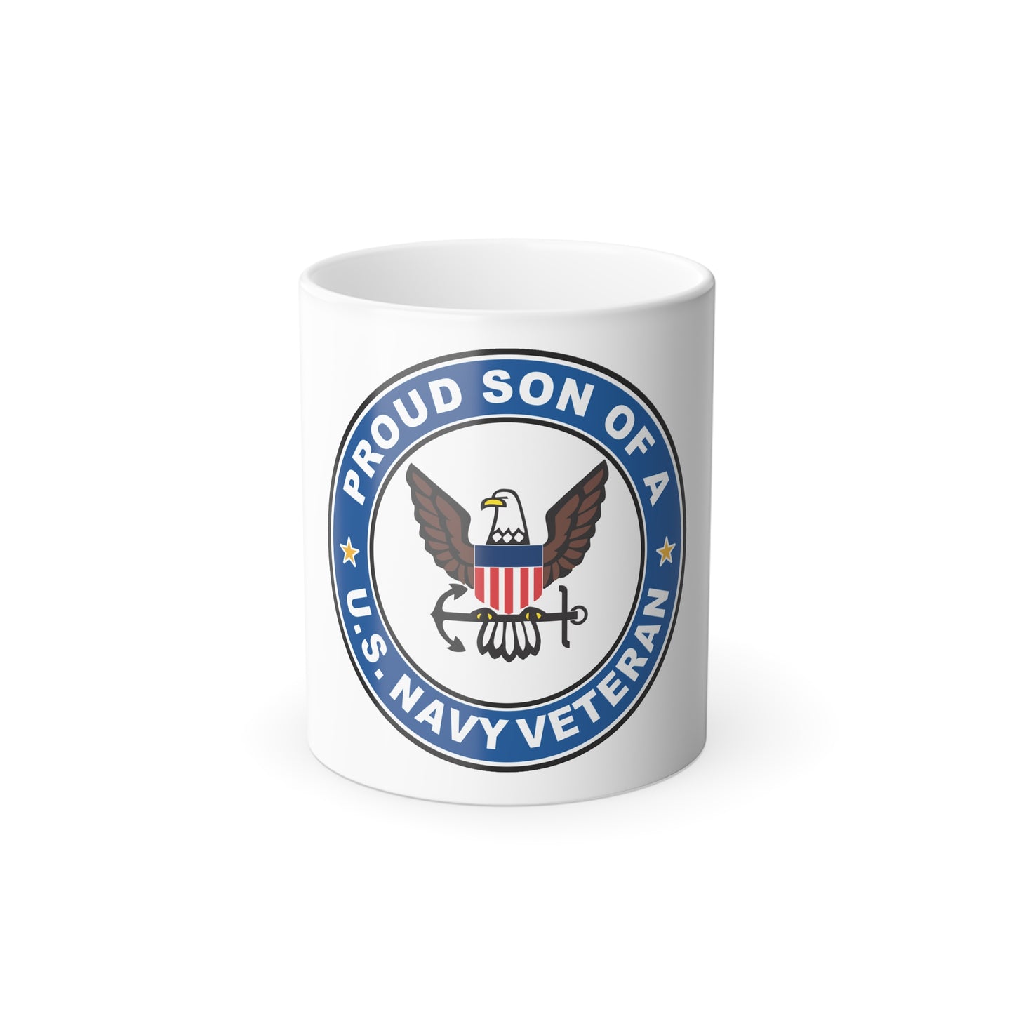 US Navy Veteran Proud Son (U.S. Navy) Color Changing Mug 11oz